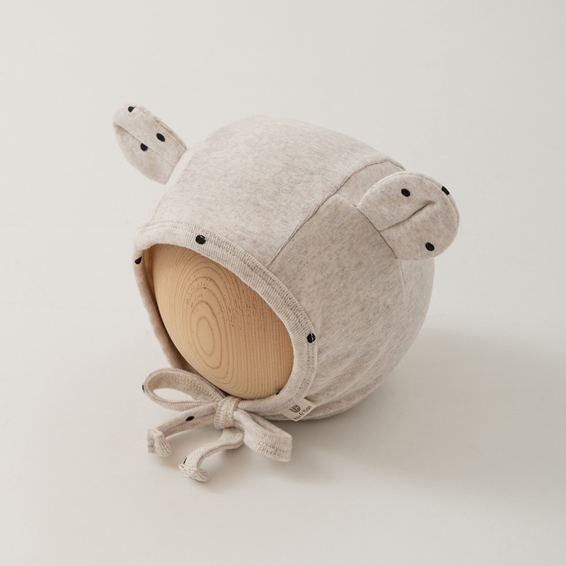 Bonito punto de onda orejas gorras para bebés primavera y otoño a prueba de viento calentamiento gorras para bebés súper bonitas gorras para recién nacidos