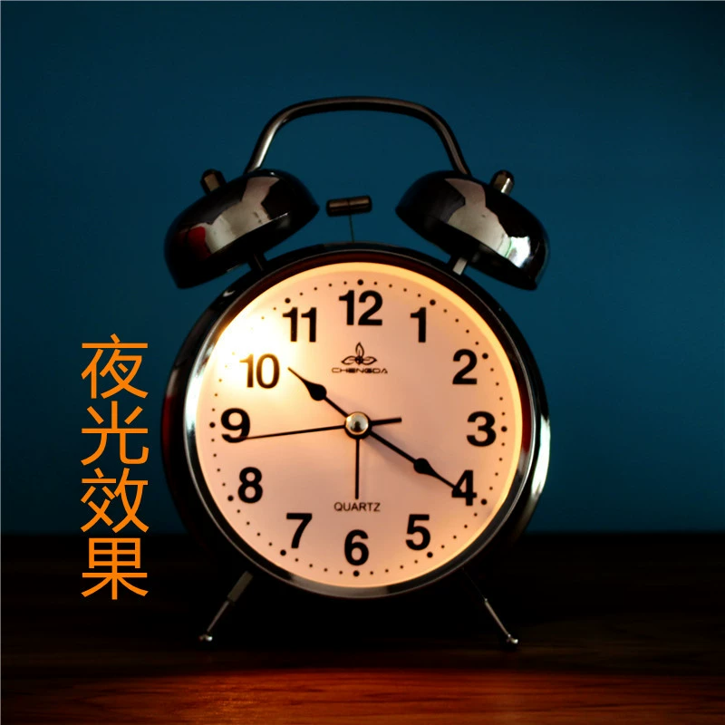 4-inch silent alarm clock super ring alarm student special luminous clock 8820 electroplating ring clock manufacturer wholesale