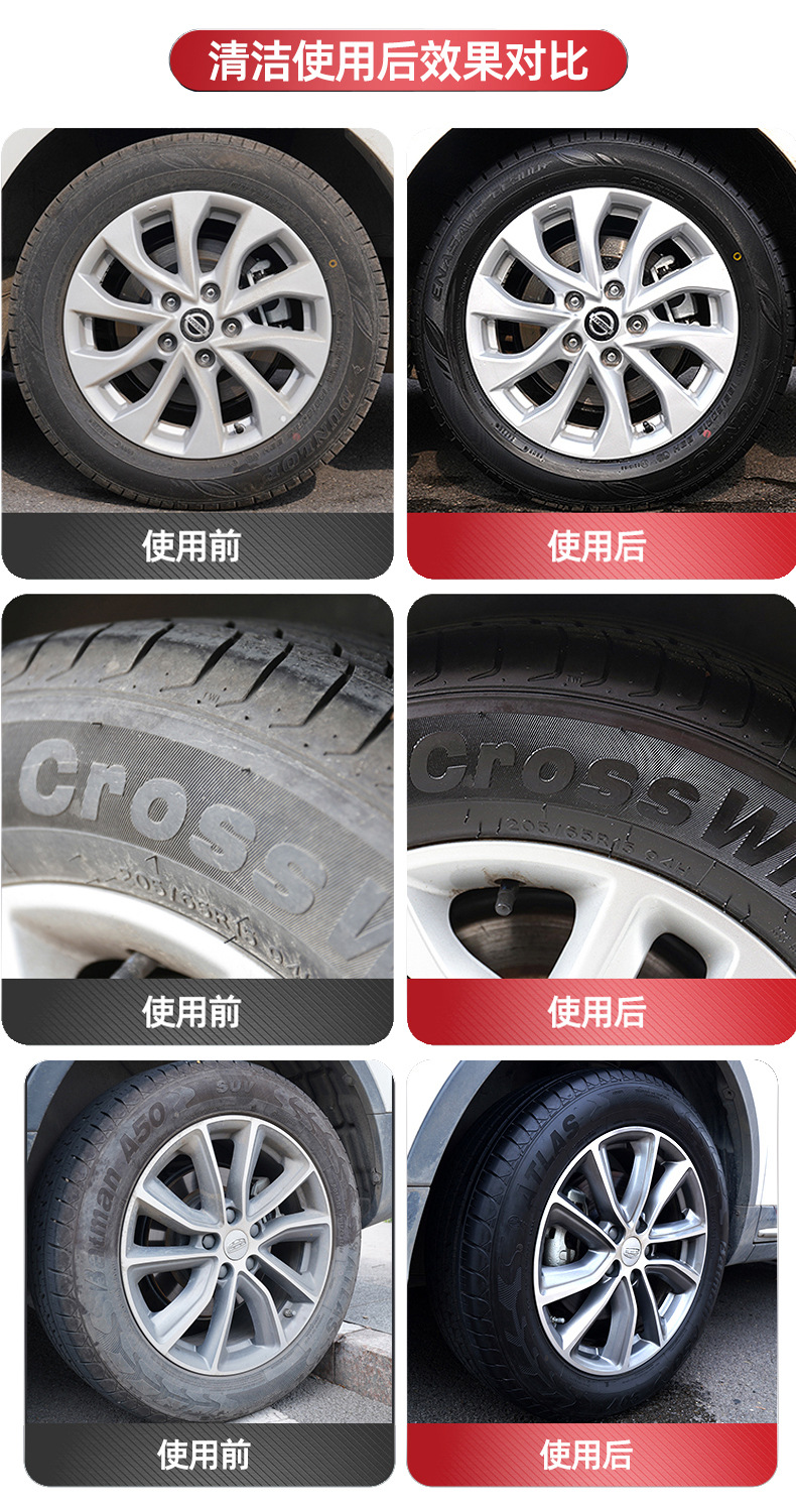 Tire Wax Water-Based Coating Agent Maintenance Brightener