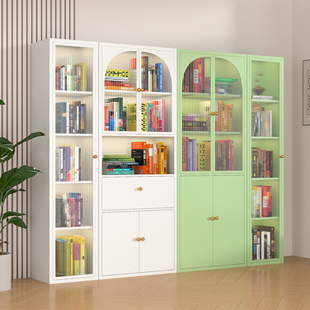 Tieyi Bookcase Home Glass Settlement Children's Storage Cabinet Nordic Floating Modern Tieki Display Living Room Bookstore