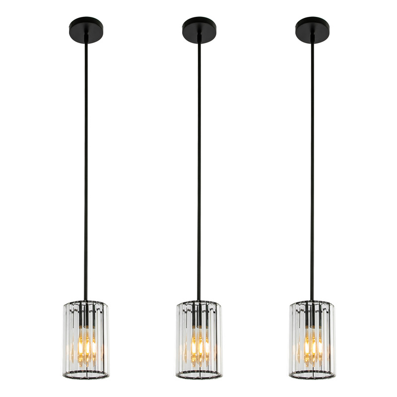 Black Crystal Chandelier Modern Minimalist 3-Head Kitchen Island Light Dining Room Living Room Bedroom Entrance Hallway Long Lighting Fixture Black Crystal Chandelier Modern Minimalist 3-Head Kitchen Island Light Dining Room Living Room Bedroom Entrance Hallway Long Lighting Fixture