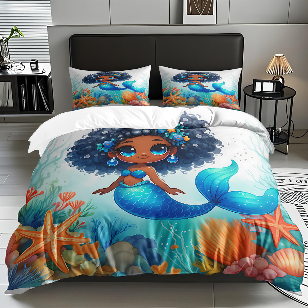 Textil doméstico transfronterizo para hacer sirena pequeña impresión digital kit fuente fábrica TEMU / JIT