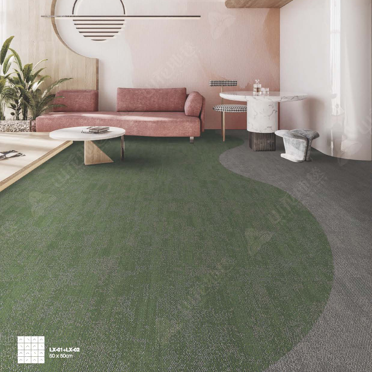 山花地毯拼块方块写字楼会议室办公室简约机制地毯现货厂家直销LX