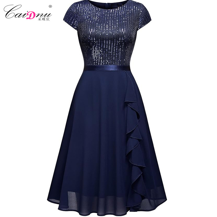 shiffon fitted bridesmaid dress
