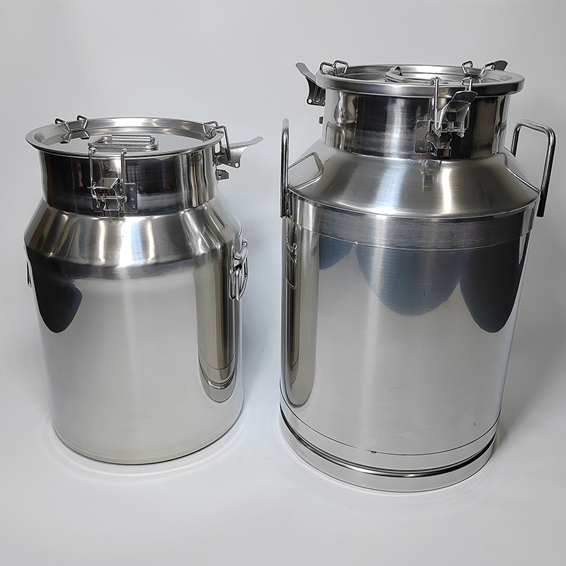 Barriles de acero inoxidable para leche comestible barriles de aceite de maní almacenamiento sellado engrosado de gran capacidad de almacenamiento de té barriles de vino barriles de arroz