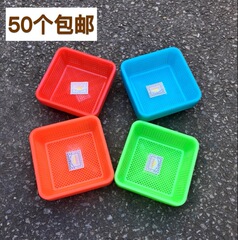 円形14*14正方形野菜バスケットプラスチック小さなバスケットプラスチックふるいフルーツバスケット幼稚园野菜バスケットカラー