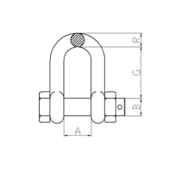 厂家批发外贸清仓工业带保险直型卸扣