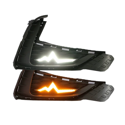 21 models of MG5 daytime running lights, front fog lights, MG5 modified LED daytime running lights, dynamic turn signal lights (Gündüz işıqları) - thunderbolt-style-dual-color-flowing-light-daytime-running-lightspair