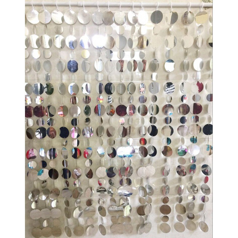Gold and Silver High-Gloss Decorative Sequin Curtain Sequin String Reflector Wedding Hanging Curtain Door Curtain Partition Curtain Decorative Curtain