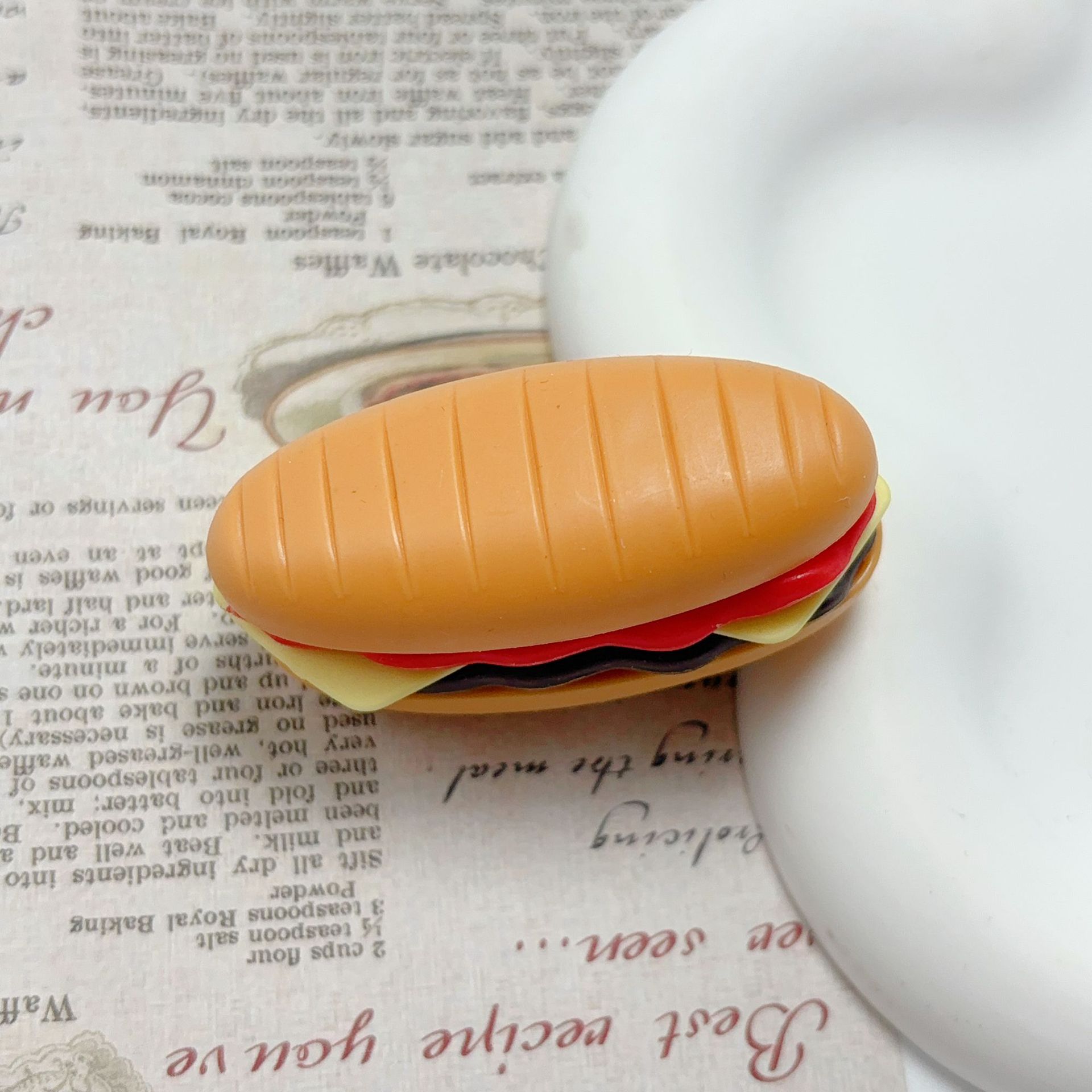 핫도그 바게트 머리핀