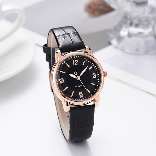 Cross-border Fashionable Minimalist Crocodile-Print Leather Belt Quartz Watch