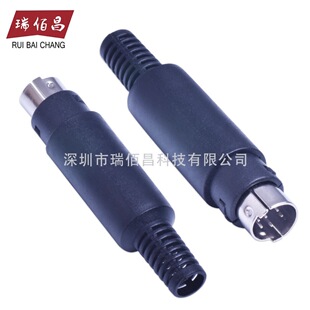 MD8芯 迷你DIN8芯 小8芯公头 miniDIN8芯 PLC接头 圆形8针连接器-阿里巴巴