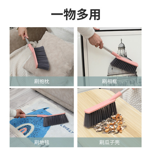 [Stainless Steel Long Handled Bed Sweeping Brush] Home Bed Sofa Cleaning Bedroom Soft Brush Bed Broom Sweeping Brush