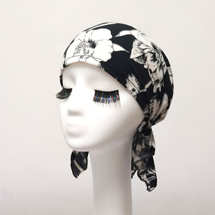 Pirate Triangle Cap Covering White Hair Towel Cap Covering Cap bald cap chemotherapy cap thin breathable adult foreign trade hat