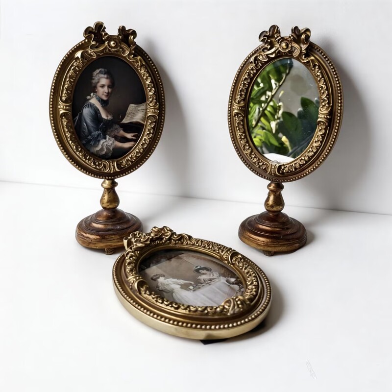 Vintage Distressed Resin Photo Frame, Picture Frame, Dressing Mirror, Home Decor, Carved Decoration, Retro Photo Frame, French-Style Photo Frame Vintage Distressed Resin Photo Frame, Picture Frame, Dressing Mirror, Home Decor, Carved Decoration, Retro Photo Frame, French-Style Photo Frame