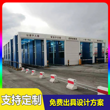 冬季使用龙门式洗车机 物流园大门口现代化车辆高压出水净胎装置