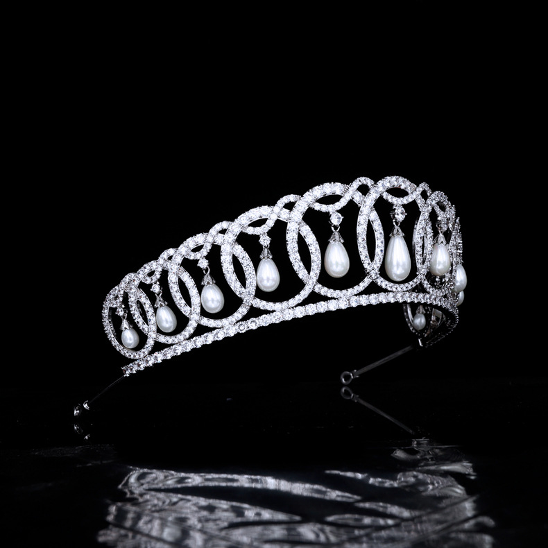 Title 3, Royal Queen Crown Zirkon Braut-Haarschmuck. Fun...