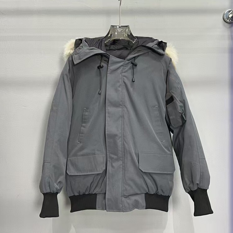 24 New Style Hooded down Jacket with Sheepskin and Wool Collar, Spliced and Detachable, Model 01, Short Parka down Jacket