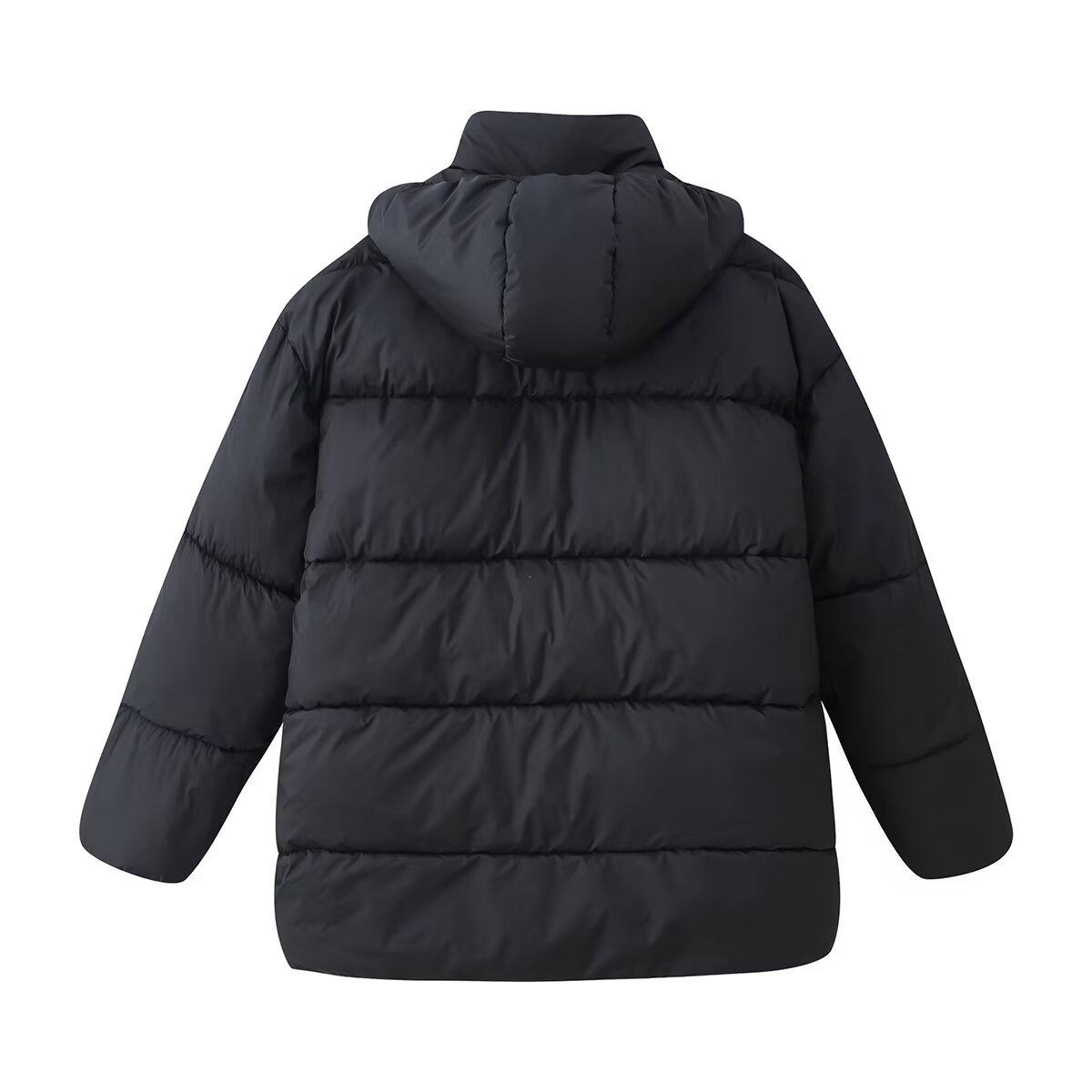 Simple Versatile Loose-fitting Padded Coat With A Hood Simple Versatile Loose-fitting Padded Coat With A Hood