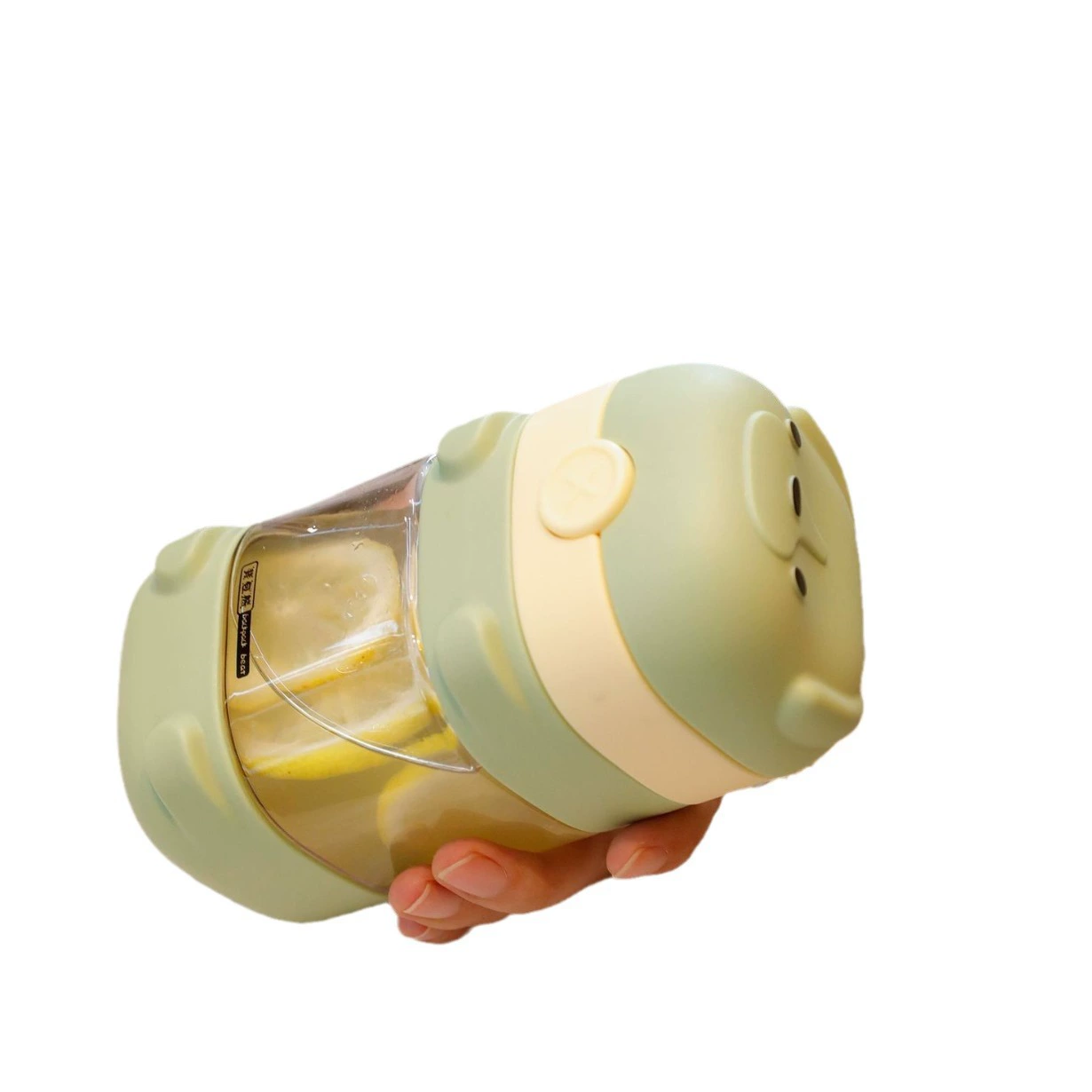 Children's plastic capacious handheld cute tea cup, Birthday gift