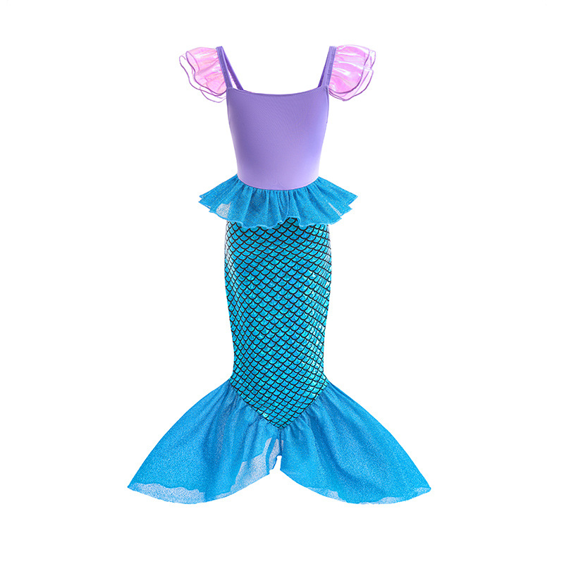 Vestido de chaleco de sirena para niñas de Halloween para niños de estilo occidental vestido sin mangas de princesa vestido de bebé