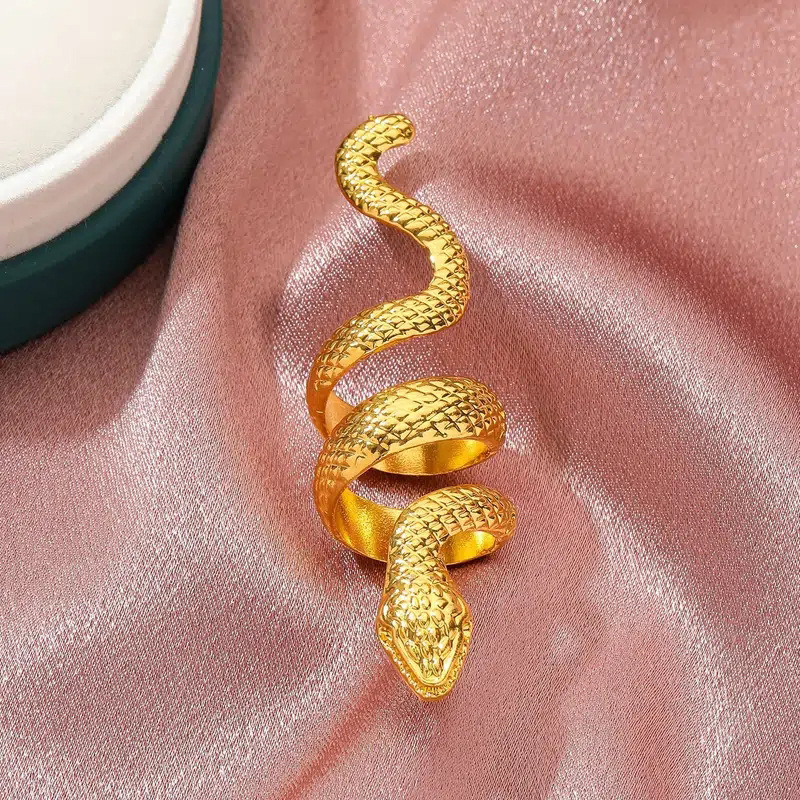 Snake Pattern Wholesale Jewelry Exaggerated Modern Style Snake Alloy Plating Rings