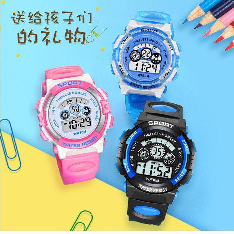 Children's Electronic Watch for Women, Temperament Girl, Waterproof Luminous Sports Girl, Mechanical Performance Goods Wholesale Large Dial