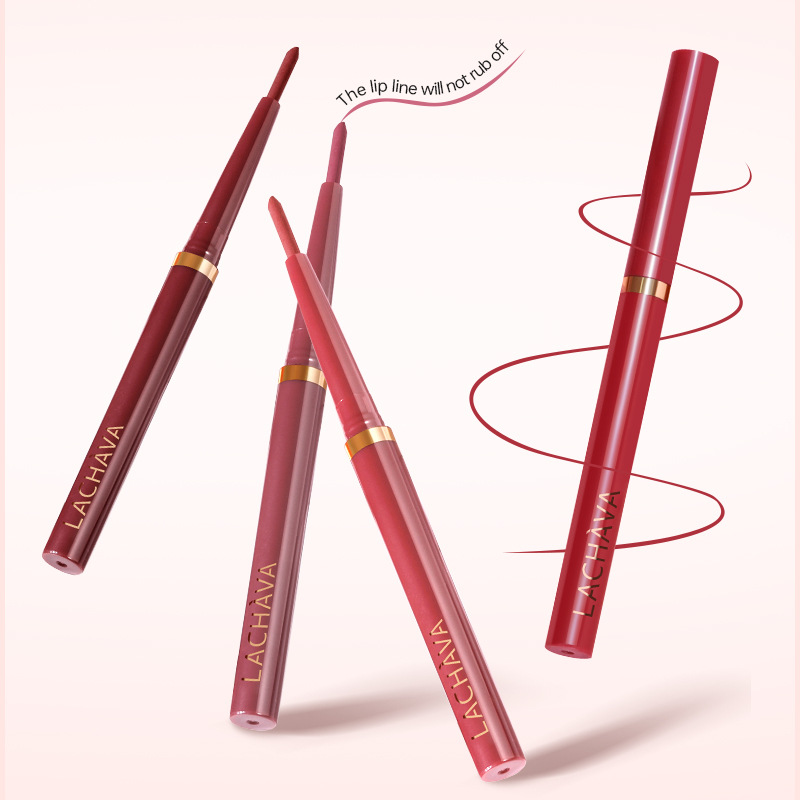Crayon à lèvres mat nude LACHAVA pour souligner les lèvres Marqueur à lèvres rouge Beauty Mouth 12 couleurs_voghion.com
