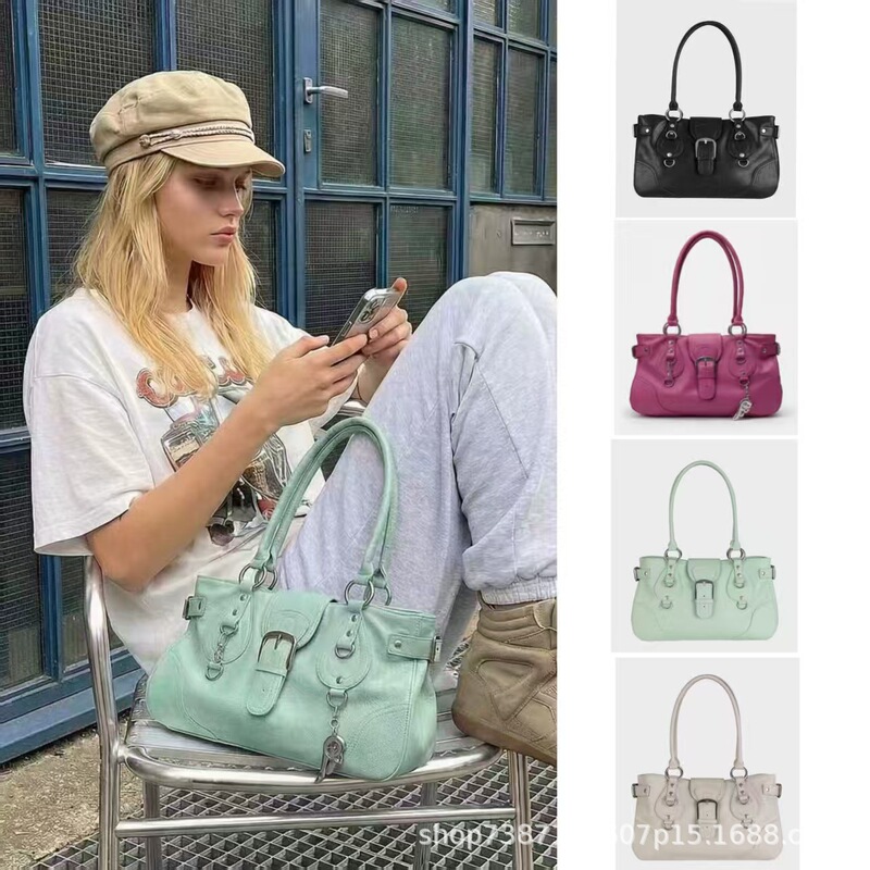 Korean Dimanch 26Th Anniversary New Vintage High-End Versatile Motorcycle Bag for Women, Handbag, Shoulder Bag, Underarm Bag Korean Dimanch 26Th Anniversary New Vintage High-End Versatile Motorcycle Bag for Women, Handbag, Shoulder Bag, Underarm Bag