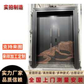 防爆锌合金铸铝门别墅大门甲级高端自建房入户门庭院门承接工程