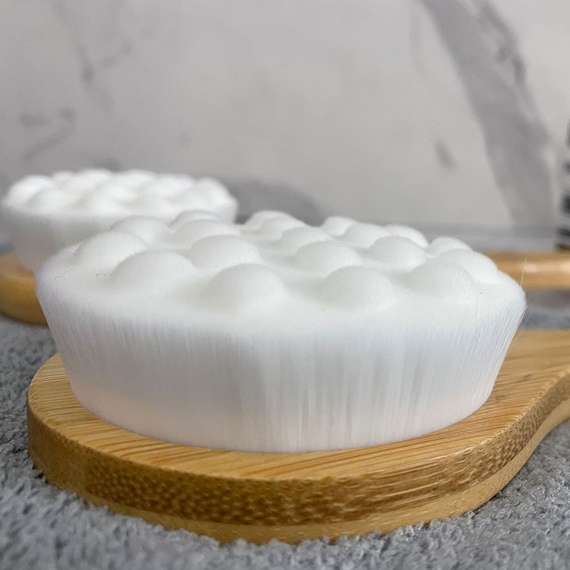 Long-handled soft-bristled bath brush, extended massage brush, bathing artifact, cat claw back brush, bath brush, soft-bristled back brush