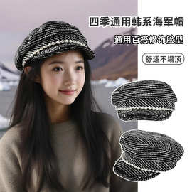 小香风重工满钻鸭舌帽显脸小大头围棒球帽逛街百搭镶钻遮阳帽洋气