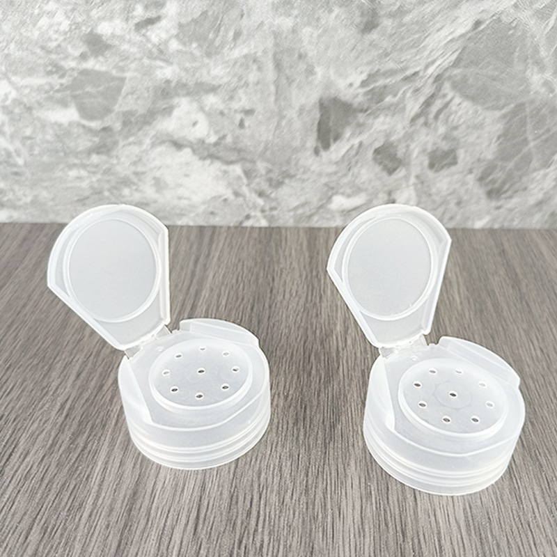 厂家直供40牙粉盖翻盖掀起盖子9孔卡扣翻盖菱形上盖痱子粉干燥粉