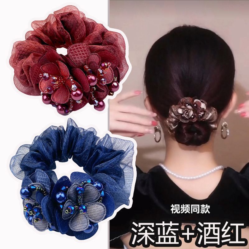 추천 머리꽃 2#2개입[버건디+블루]