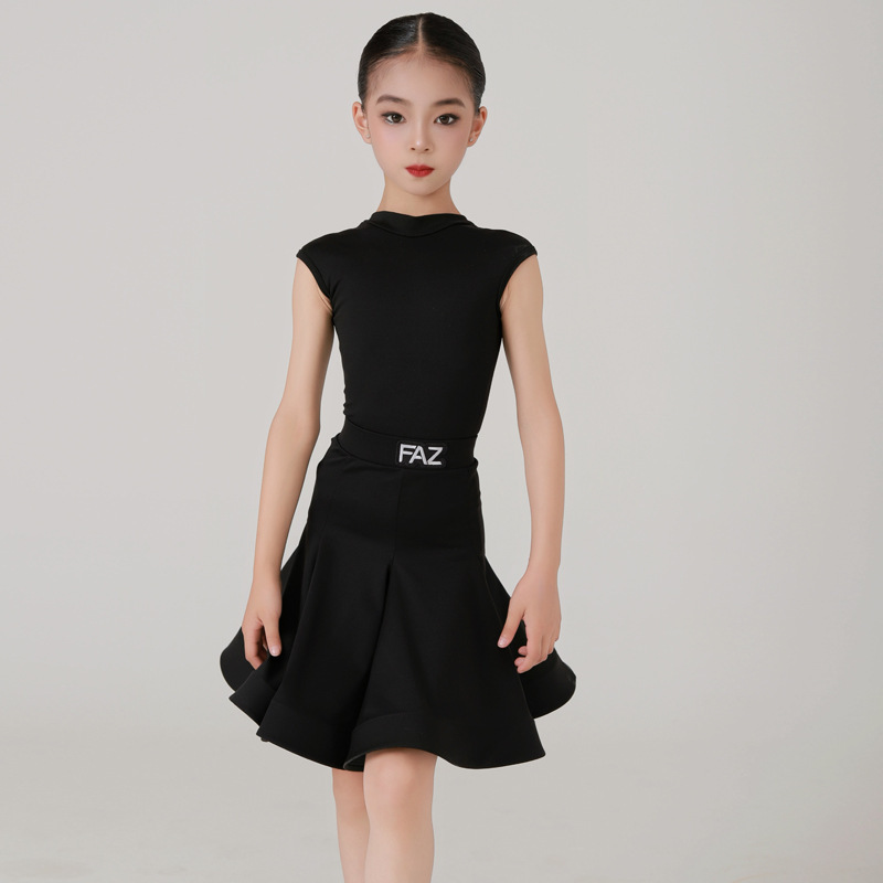 FAZ 子供ラテンダンス競技服子供ラテンダンス服女の子ラテンダンスパフォーマンス服ラテンダンストレーニング服|undefined