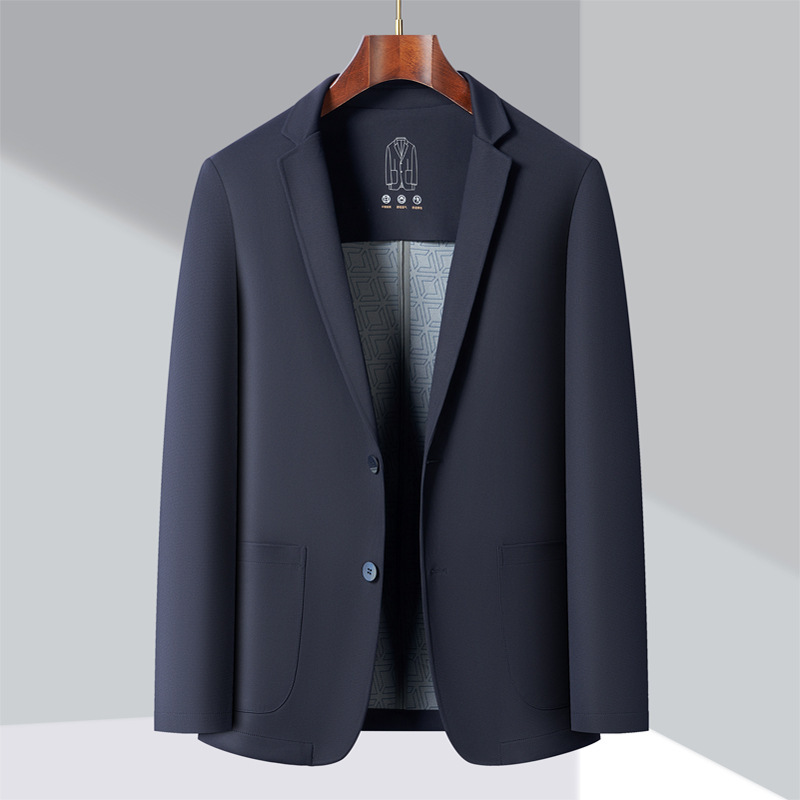 High-end Milk Silk Suit Men's 2025 Spring New Stretch Traceless Business Single Western Men's Casual Suit Jacket