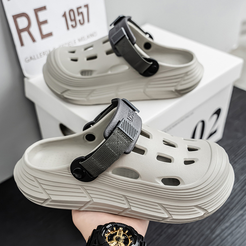 Nuevos zapatos para hombres de verano, zapatos casuales de retroceso, zapatillas de playa antideslizantes para parejas al aire libre.