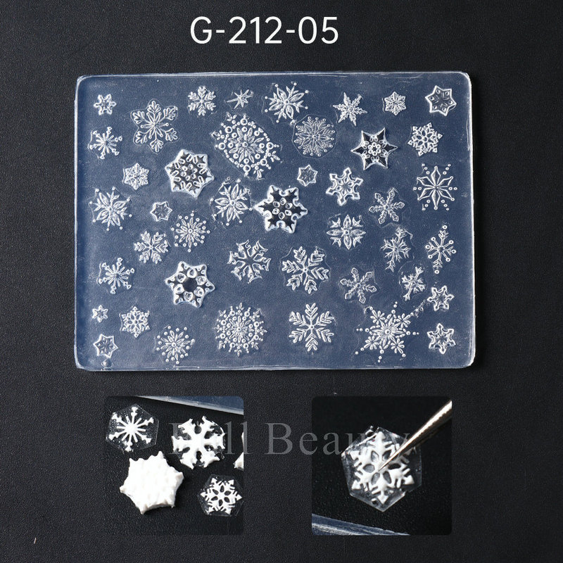 国境を越えた新しいクリスマスシリーズ雪雪雪だるまサンタクロースネイルシリカゲル金型彫刻浮き彫り立体金型|undefined