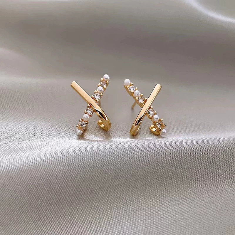 Серебряная игла из жемчуга, стильные универсальные серьги, образец серебро 925, простой и элегантный дизайн, оптом