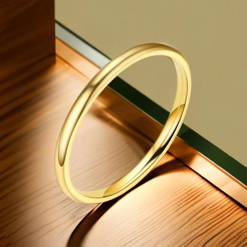 Rings Classification Daily Occasion Wholesale Jewelry Simple Style Geometric Titanium Steel Plating Rings