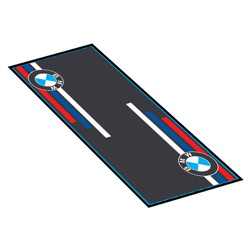 Alfombra para motocicleta, tapete de exhibición para sala de exposición de equipos de motociclismo, tapete especial para el suelo, alfombra para dormitorio, imprescindible para los entusiastas de las motocicletas, forma cuadrada.