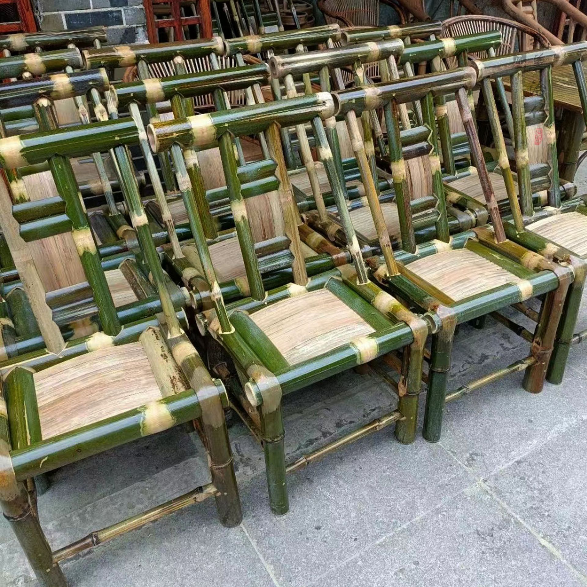 竹桌椅竹椅坝坝茶椅竹靠背椅手工庭院竹家具休闲椅户外火锅椅热卖-阿里巴巴