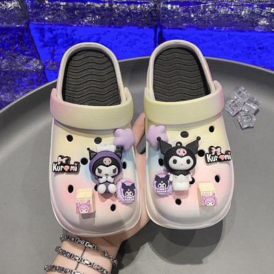 Ультрамягкие летние мягкие нескользящие тапочки в стиле Crocs, коллекция 2024 года, мягкая подошва, подходят для носки на улице