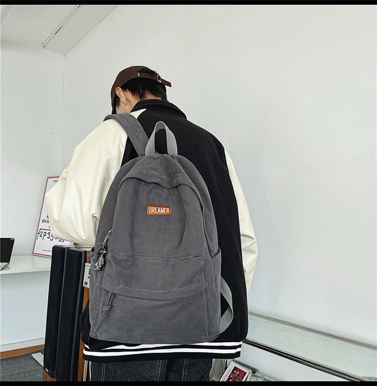 Rucksack Herren Universität Student Leinen Rucksack ins japanischer Stil einfach große Kapazität Reiserucksack Gymnasium Mittelschule Schüler Rucksack