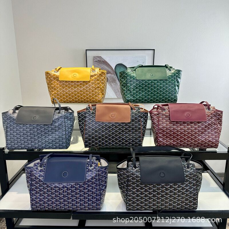 Goyard Rouette Dog-Tooth Pattern Bag Commuter Flap Dumpling Shoulder Handbag