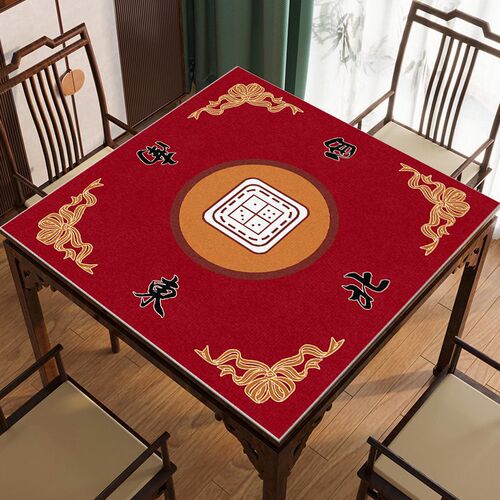 Wholesale Mahjong Cloth Tablecloth with Added Thickness, Soundproofing, Anti-Slip, Hand Rubbed Table Mat, Poker Square Home Use Square Table Top Tablecloth