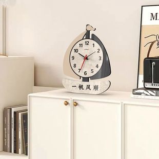 Smooth Sailing Desktop Clock Internet Celebrity Display Silent Clock Creative Small Ornaments for Guests