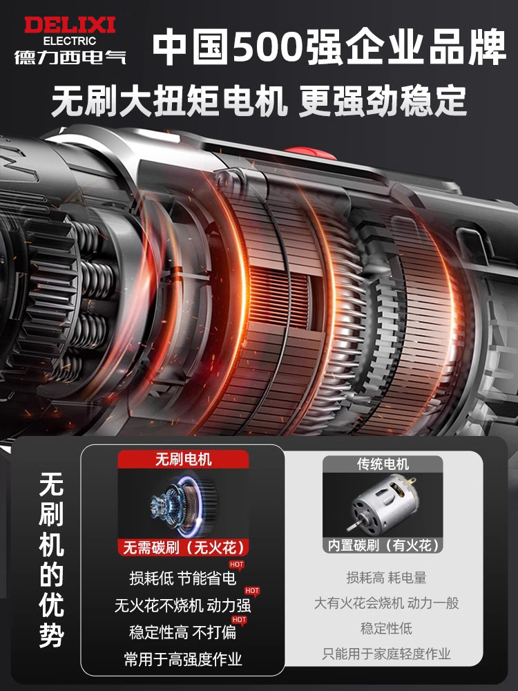 ♔无刷手电钻家用手枪钻锂电冲击钻多功能充电式电动螺丝刀