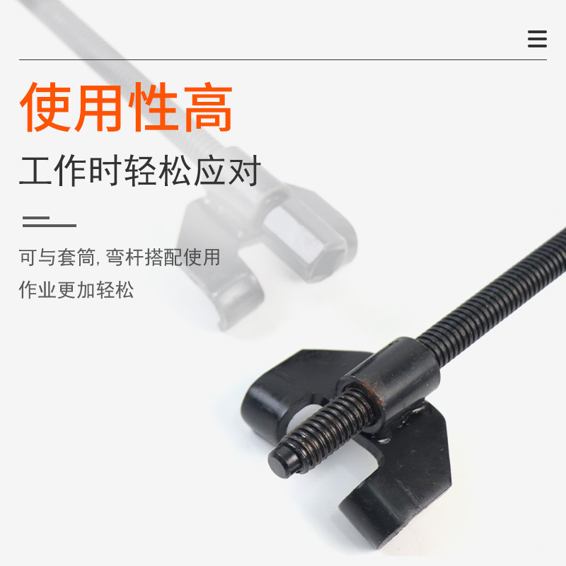 Herramienta de desmontaje de amortiguadores, desmontador de resortes de amortiguadores especializado, compresor manual de resortes, reparación automotriz, desmontaje de resortes helicoidales.