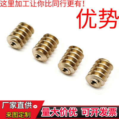 [蜗杆 现货0.5模单头右旋蜗轮蜗杆加工小模数杆传动件加工三天出样]